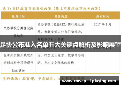 足协公布准入名单五大关键点解析及影响展望